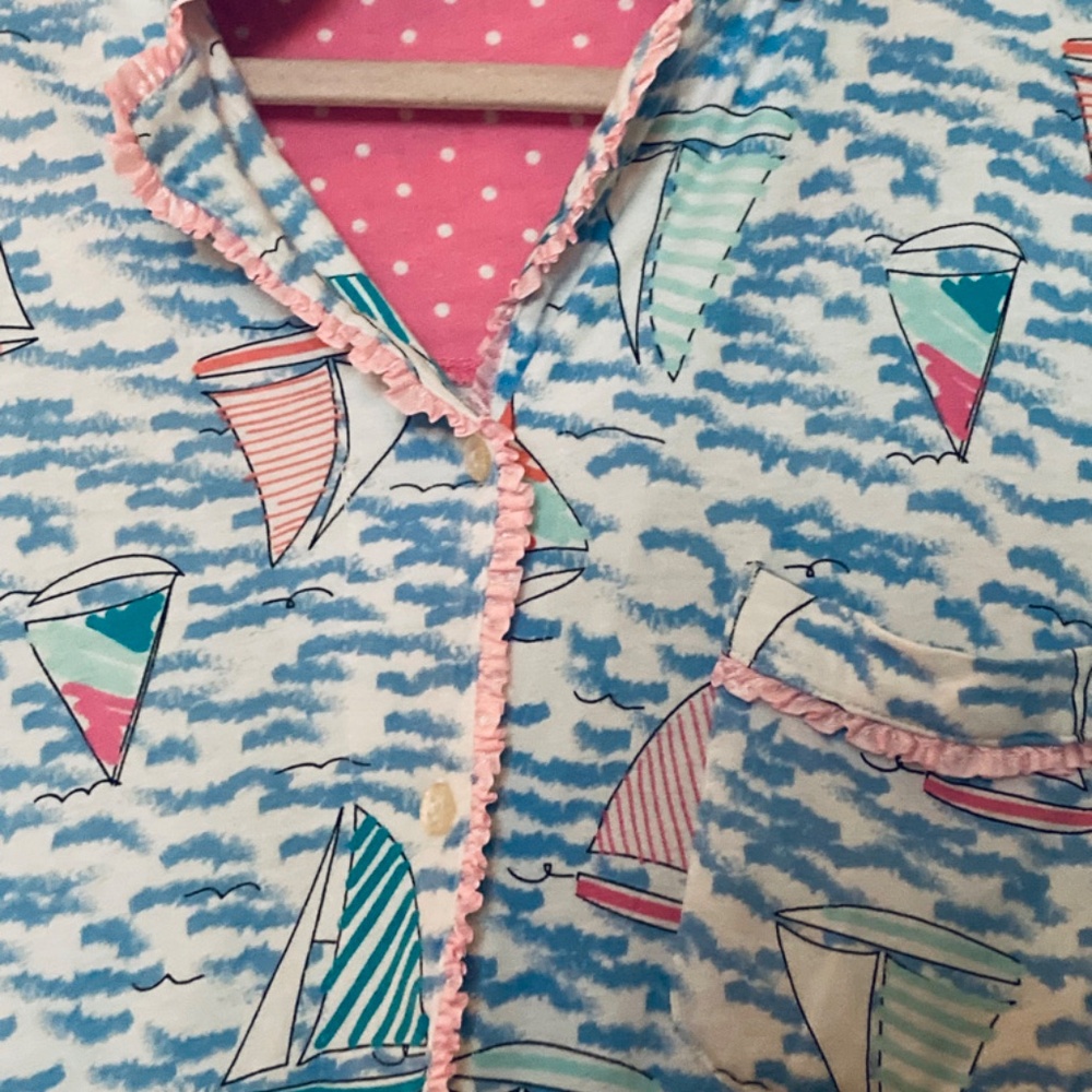 2pc Pajama Set Caribbean Joe sz 12-14 - Picture 7 of 8